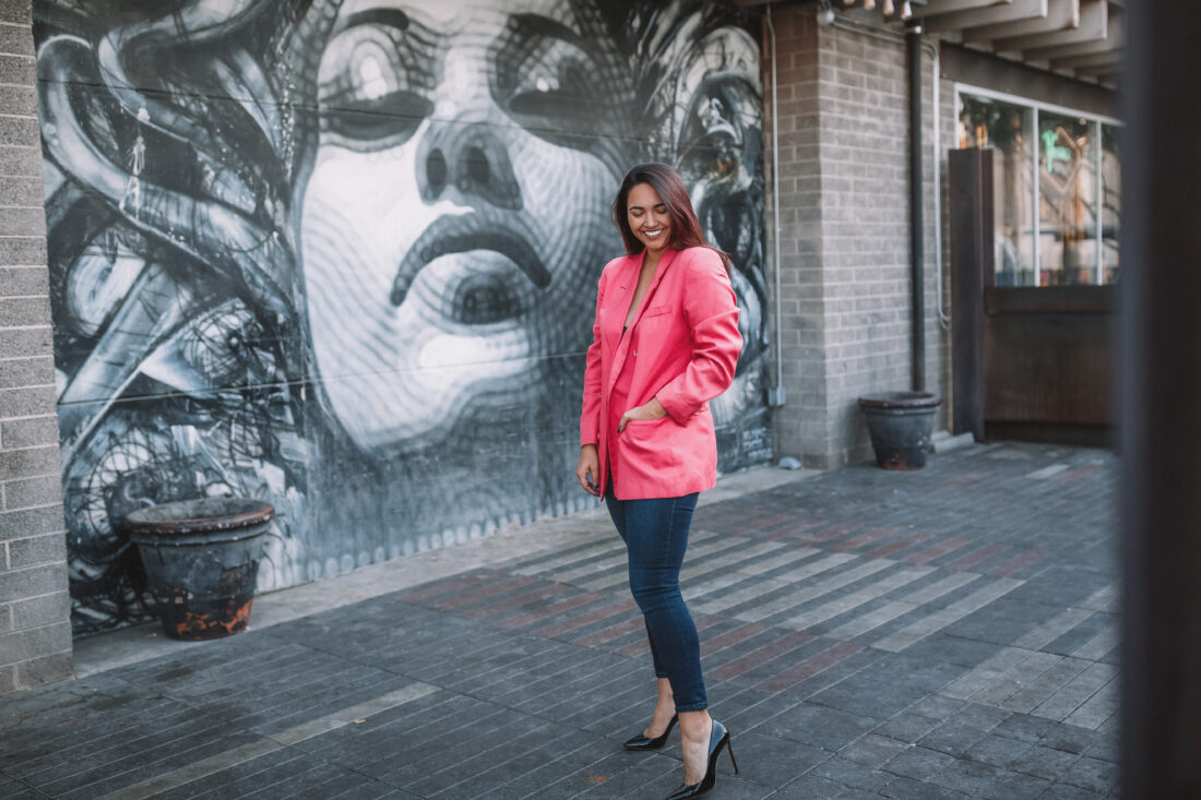 Vintage Pink Dior Oversized Blazer